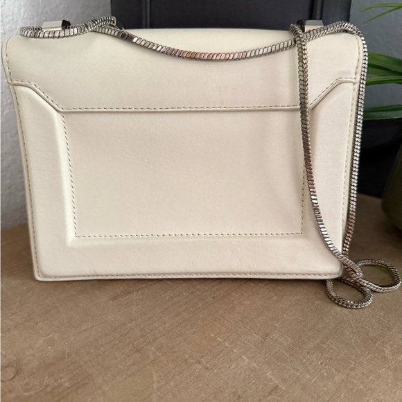 3.1 Phillip Lim Cream Leather Crossbody Bag w/ Silver Chain - Picture 3 of 7
